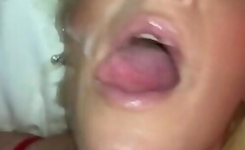 White beauty takes her first facial and gets blasted