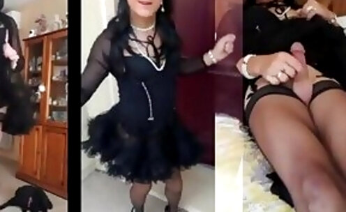 in black petticoat I cum